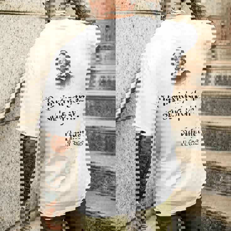 シェイクスピアの名言 メンズTシャツ バックプリント 彼への贈り物