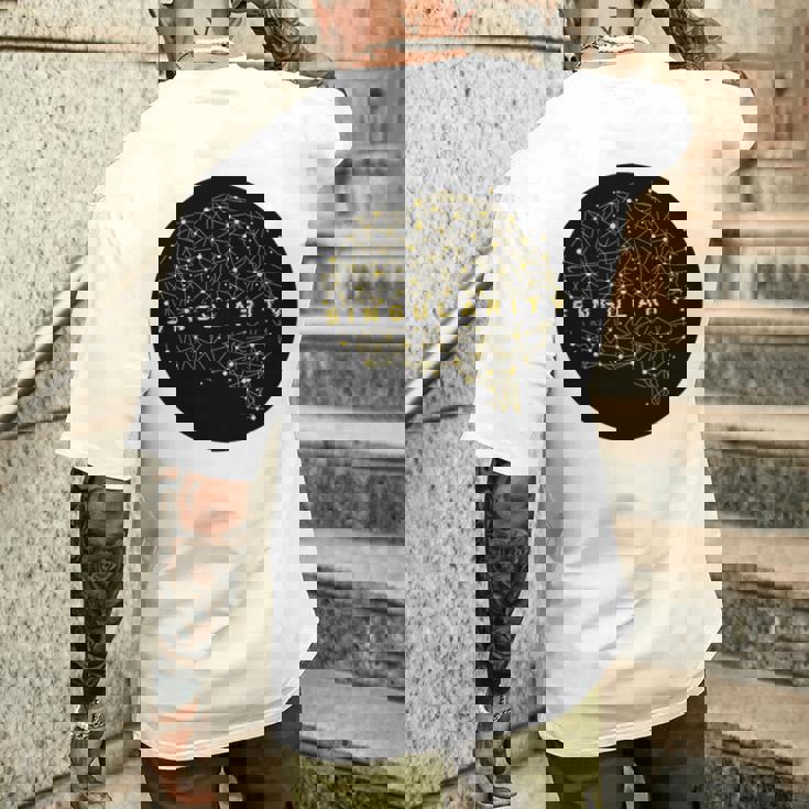 シンギュラリティ 強力ジェネレーティブai人工知能データ 長袖tシャツ メンズTシャツ バックプリント 彼への贈り物