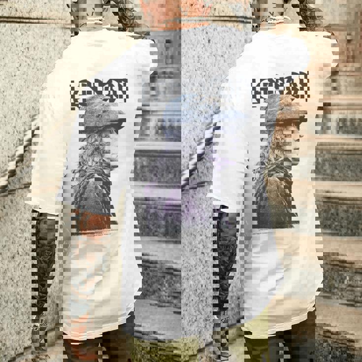 ジョン・レノン 平和な色調の肖像画 メンズTシャツ バックプリント 彼への贈り物