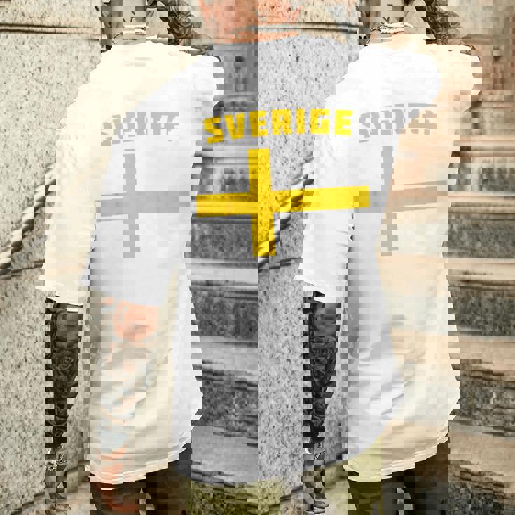 スウェーデンサッカースウェーデン国旗 ファンジャージ メンズTシャツ バックプリント 彼への贈り物