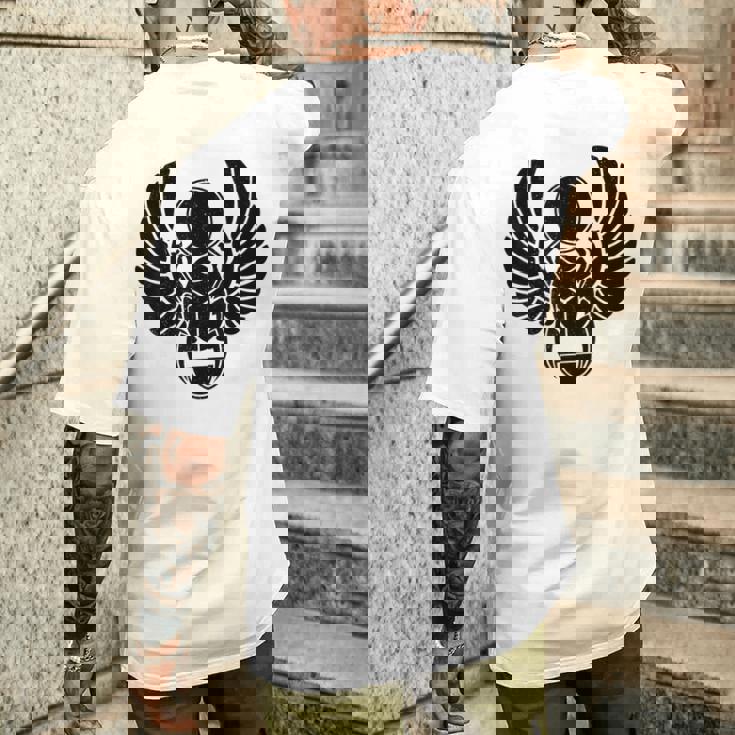 スカラベ カブトムシ 古代エジプトのシンボル メンズTシャツ バックプリント 彼への贈り物