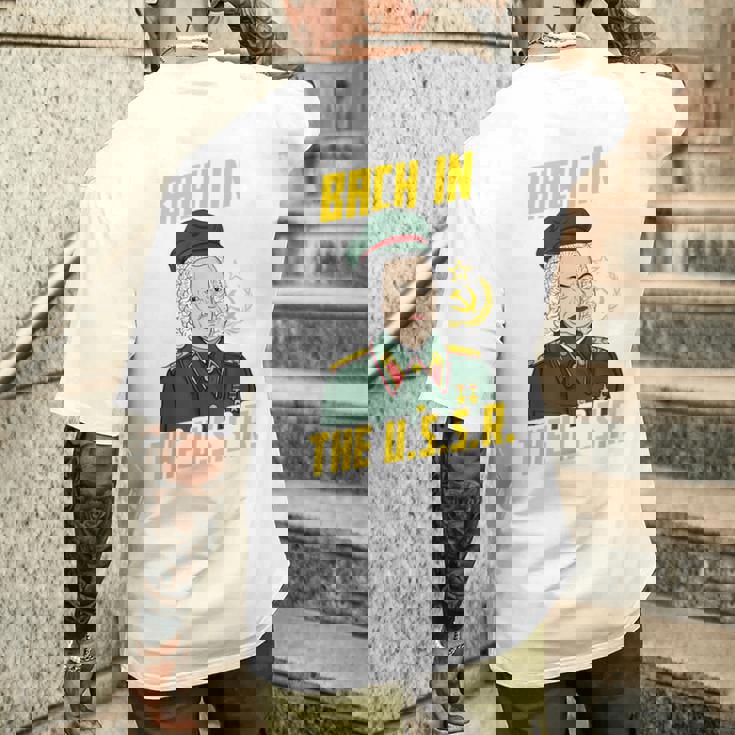 ソビエト連邦のbach In Theoviet作曲家 メンズTシャツ バックプリント 彼への贈り物