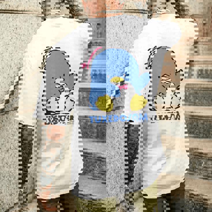 タキシードサム おすわり ライトカラー メンズTシャツ バックプリント 彼への贈り物