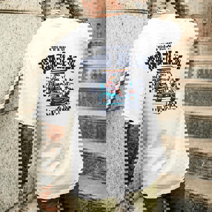 ティエラ・デル・ソルの村ゴルフカートデザイン。 長袖tシャツ メンズTシャツ バックプリント 彼への贈り物