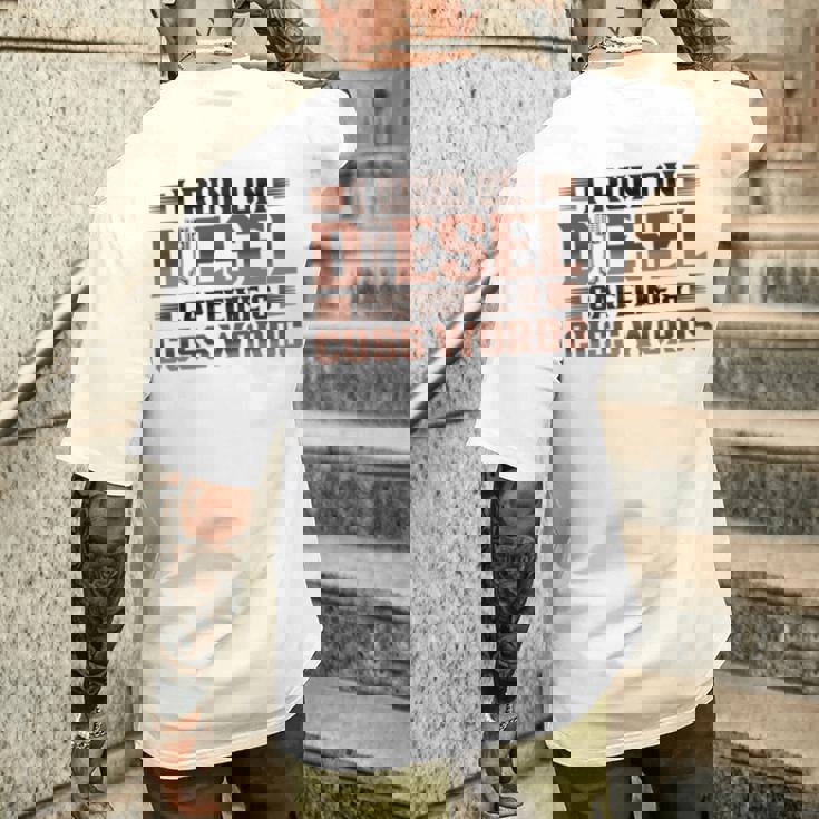 ディーゼルカフェインで走るトラック運転手 長袖tシャツ メンズTシャツ バックプリント 彼への贈り物