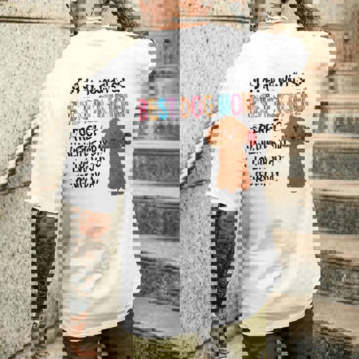 トイプードル最高の犬ママバレンタインデー面白い犬の恋人 長袖tシャツ メンズTシャツ バックプリント 彼への贈り物