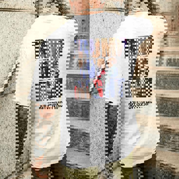 トランプはすべてについて正しかった-トランプ・キス・フラッグ メンズTシャツ バックプリント 彼への贈り物