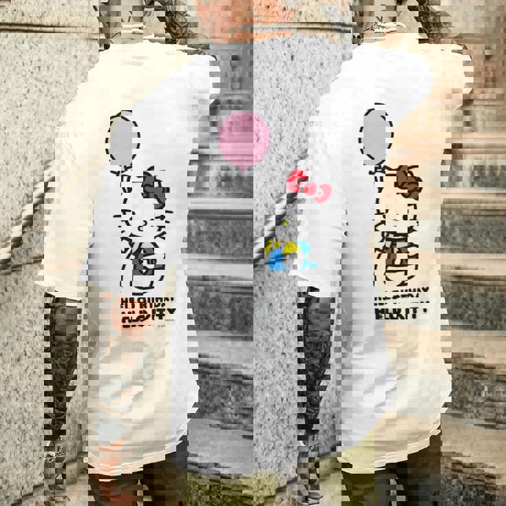 ハローキティ バルーン メンズTシャツ バックプリント 彼への贈り物