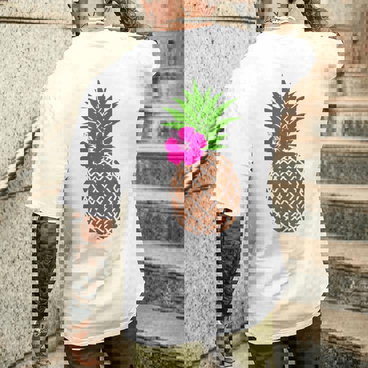 パイナップル コスチューム フルーツ コスチューム フルーツ ハワイ Pineapple メンズTシャツ バックプリント 彼への贈り物