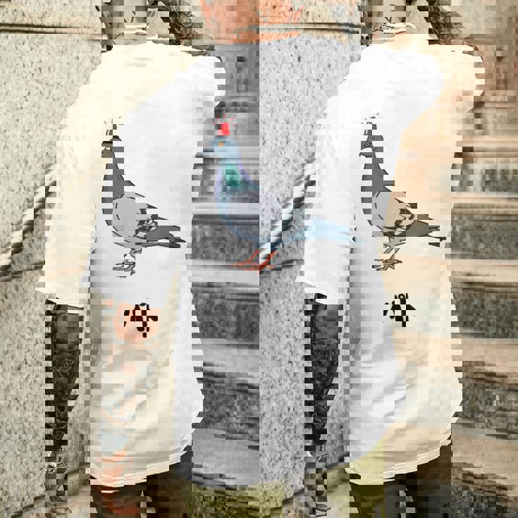 パト 鳩 ギャグ ジョーク 動物好き ダジャレ パトカー 警察 駄洒落 お笑い おもしろ ネタ メンズTシャツ バックプリント 彼への贈り物