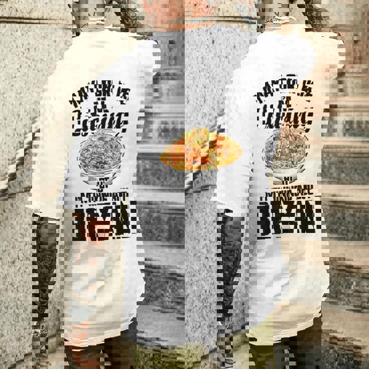 ビリヤニ マサラ パキスタン フードペースト ハンディポット ビリヤニ メンズTシャツ バックプリント 彼への贈り物