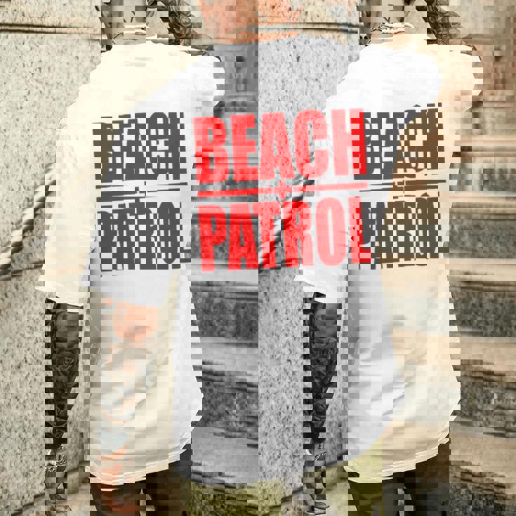 ビーチパトロール サーフ レスキュー ライフガード メンズTシャツ バックプリント 彼への贈り物