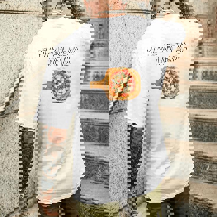 ピザ ナポレターナ イタリア ピザ ナポリタン マルゲリータ メンズTシャツ バックプリント 彼への贈り物