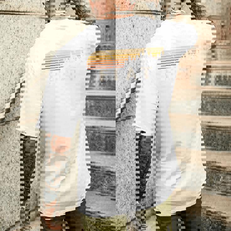 フィアット、Ks ヴィンテージ エバーグリーン サンセット 80年代 レトロ メンズTシャツ バックプリント 彼への贈り物