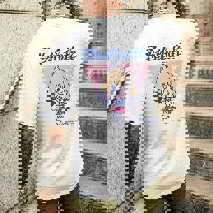 フェスバ ワンポイントマリオン メンズTシャツ バックプリント 彼への贈り物