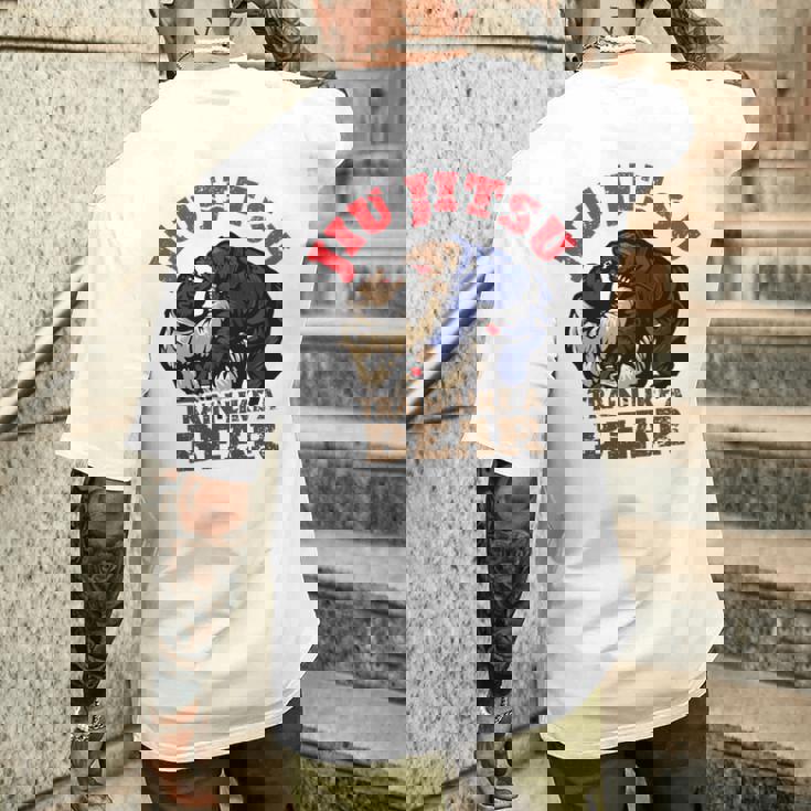 ブラジリアン柔術 Bjj クマのように訓練する 長袖tシャツ メンズTシャツ バックプリント 彼への贈り物