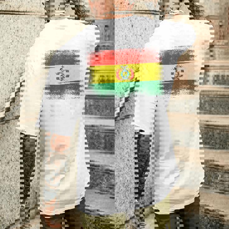 ボリビア国旗ボリビア メンズTシャツ バックプリント 彼への贈り物
