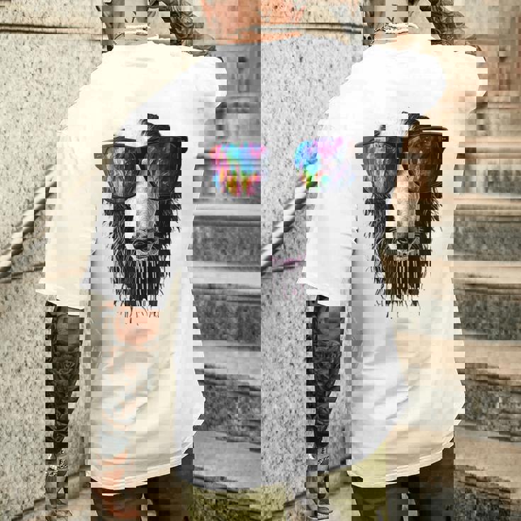 ボルゾイ 犬 モチーフ ペット イラスト サングラス ボルゾイ メンズTシャツ バックプリント 彼への贈り物