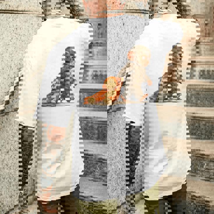 モンキーパンチ ベビー マカク リトルパンチ ビッグ キュート ラブ ぬいぐるみ メンズTシャツ バックプリント 彼への贈り物