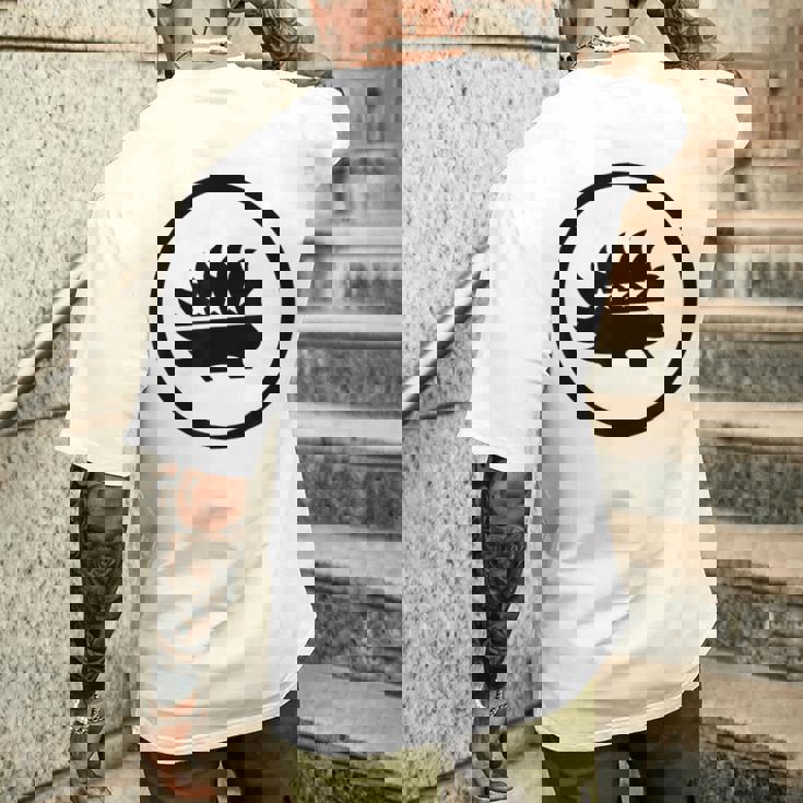 リバタリアンポーパイン リバタリアンパーティー ブラック メンズTシャツ バックプリント 彼への贈り物