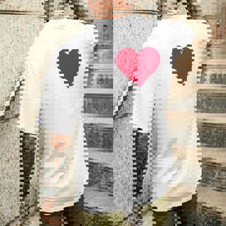 レッドハート I Loveasuke メンズTシャツ バックプリント 彼への贈り物