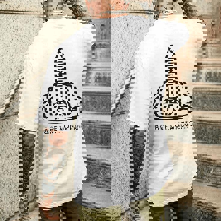 ロケット発射 メンズTシャツ バックプリント 彼への贈り物