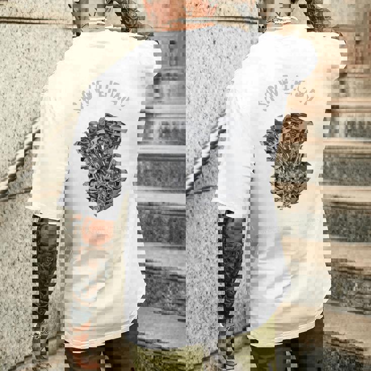 ヴィンテージ Hd オートバイtwin ショベルヘッド エンジン ドローイング バイカー 長袖tシャツ メンズTシャツ バックプリント 彼への贈り物