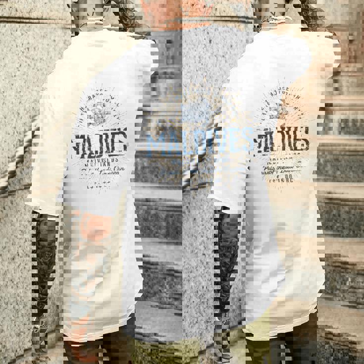 ヴィンテージ モルディブ レトロ メンズTシャツ バックプリント 彼への贈り物