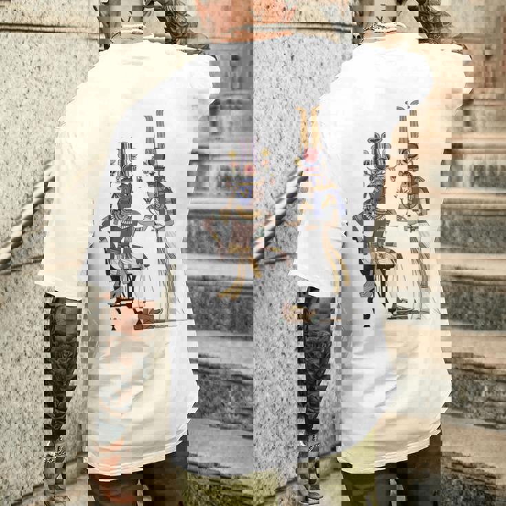 古代エジプトファラオ ツタンカーメン ツタンカーメン王 メンズTシャツ バックプリント 彼への贈り物