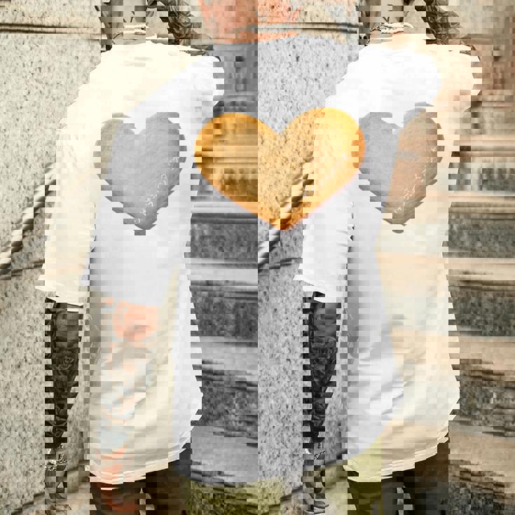 大きなハートのクッキー メンズTシャツ バックプリント 彼への贈り物