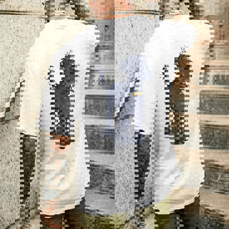 愉快なジャイアントシュナウザー Ichnauzer ギフト ドッグファン 長袖tシャツ メンズTシャツ バックプリント 彼への贈り物