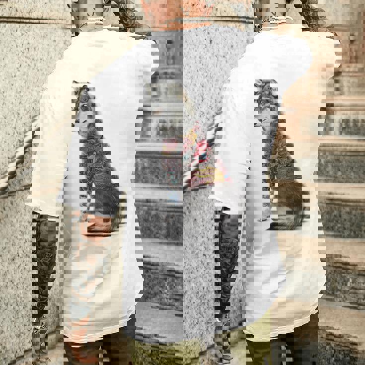 灰色オオカミ 伝統的な日本の龍の入れ墨 入泉 メンズTシャツ バックプリント 彼への贈り物