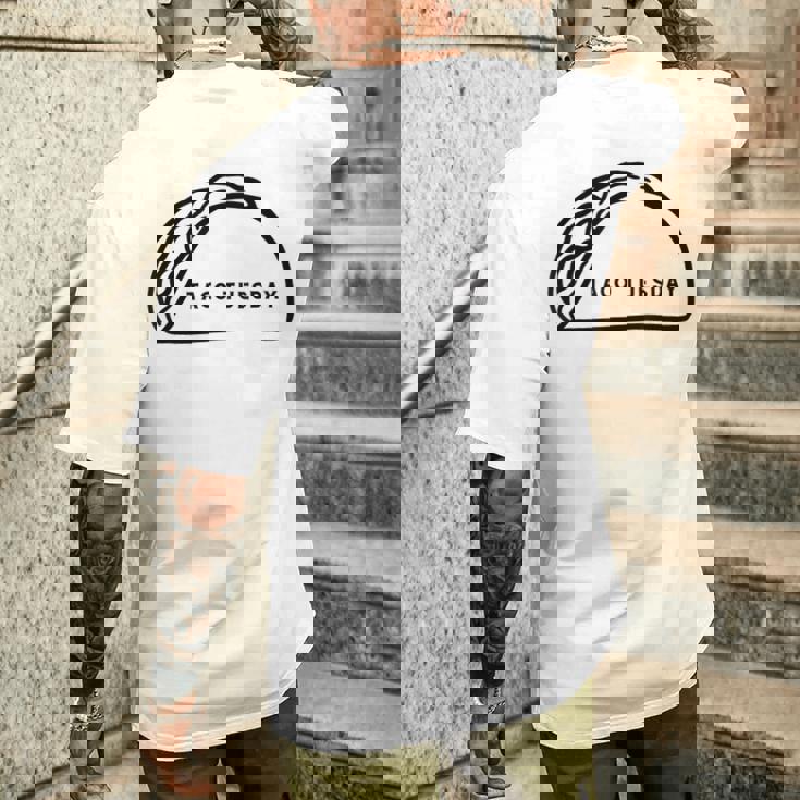 男女 家族 タコス愛好家 面白い タコス 火曜日 メンズTシャツ バックプリント 彼への贈り物