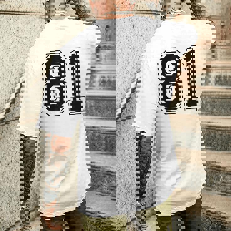 番号 81 メンズTシャツ バックプリント 彼への贈り物