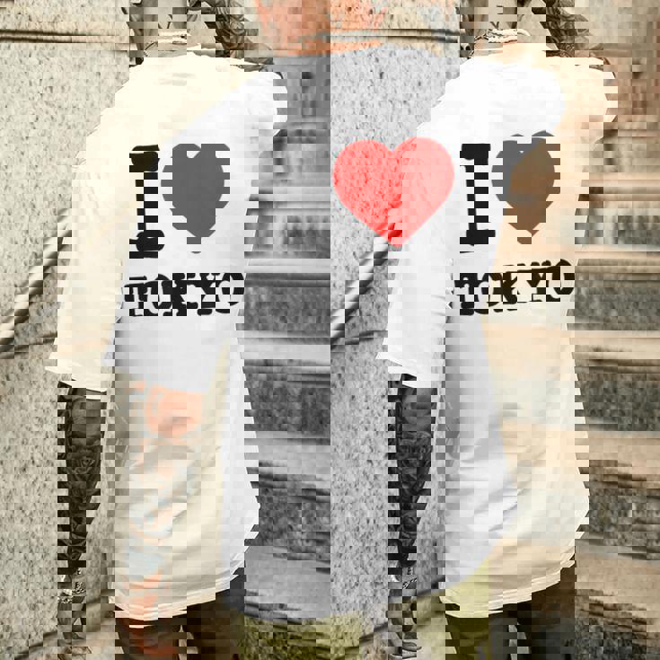 私は東京が大好きです I Love Tokyo メンズTシャツ バックプリント 彼への贈り物