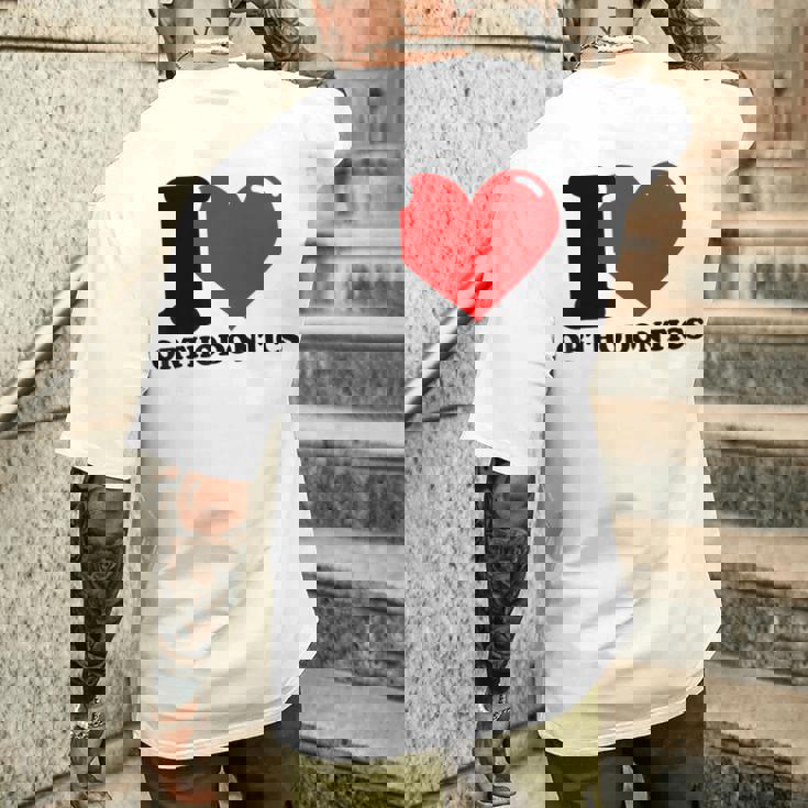 私は歯科矯正が大好きです メンズTシャツ バックプリント 彼への贈り物