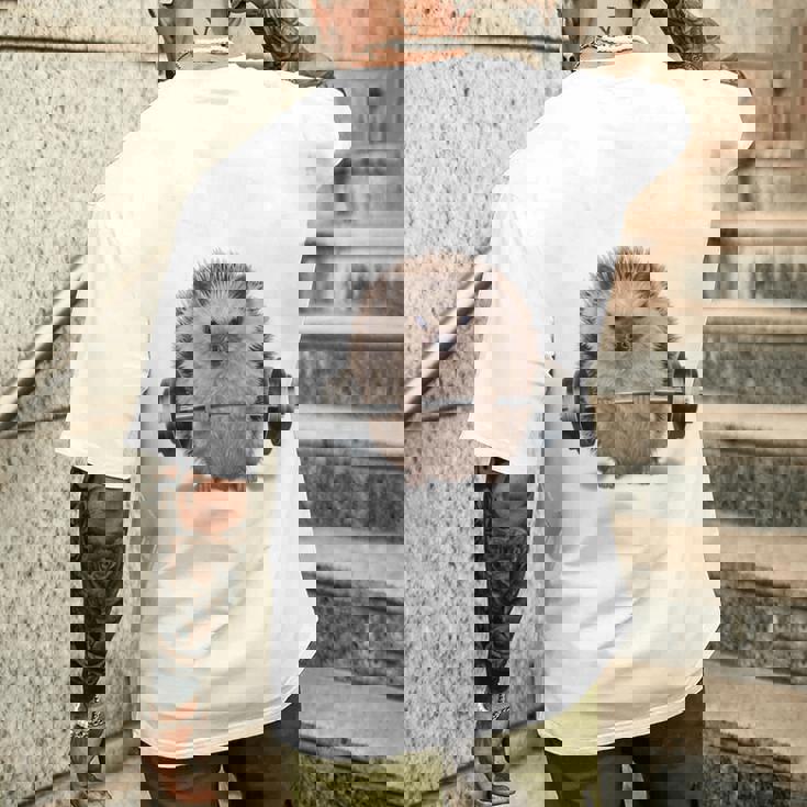 筋トレ ジム やる気がないなら家に帰れ ハリネズミ メンズTシャツ バックプリント 彼への贈り物