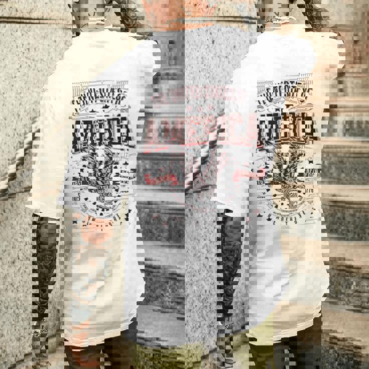 米国アメリカンイーグル アメリカ国旗 パトリオット Usa 男性用 メンズTシャツ バックプリント 彼への贈り物