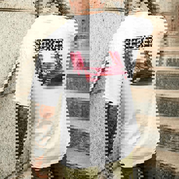 素敵なエキゾチックなスーtシャツ。スポーツカー愛好家に最適。 メンズTシャツ バックプリント 彼への贈り物