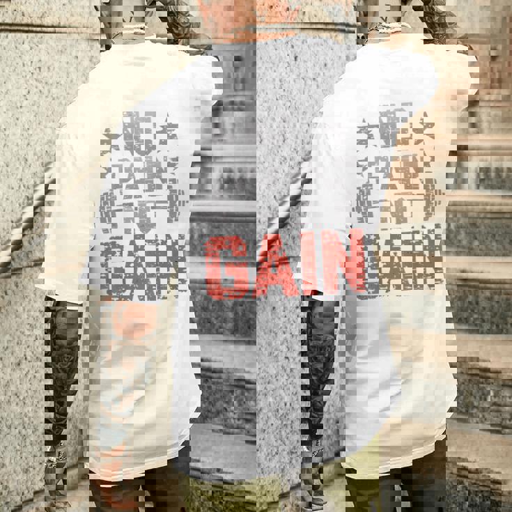 裏面にプリント No Pain No Gainign No Pain No Gain Meme メンズTシャツ バックプリント 彼への贈り物