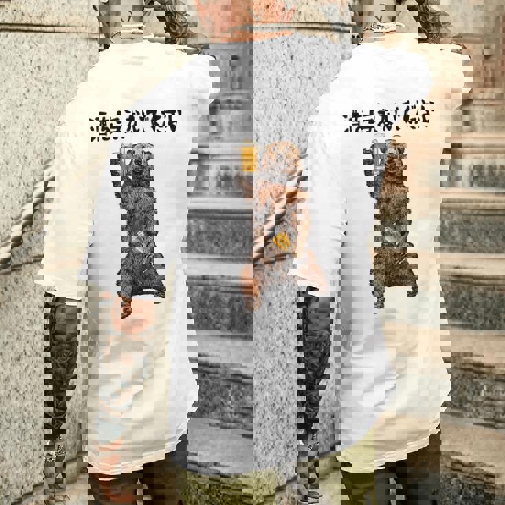 酒を与えないでください ネタ 酒好き お酒好き ビール好き 日本酒好き ハイボール好き ジョーク パンダ おもしろ メンズTシャツ バックプリント 彼への贈り物