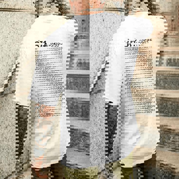 （背中側 バックプリント）314 円周率 パイ《数学》【変なデザイン屋さん】理数系 数字 面白い 長袖tシャツ メンズTシャツ バックプリント 彼への贈り物