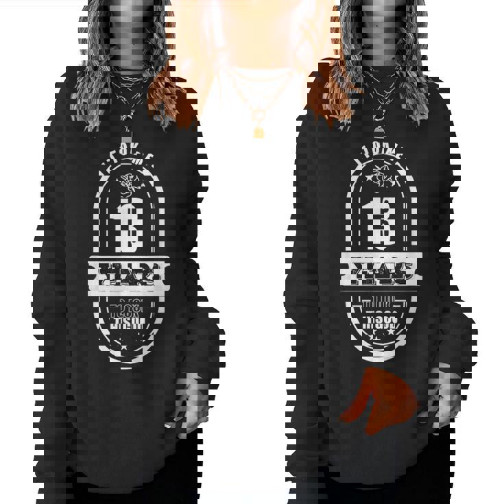 13歳の誕生日プレゼント 男の子 女の子 10代 13歳 レトロ 2007年 レディーススウェットシャツ