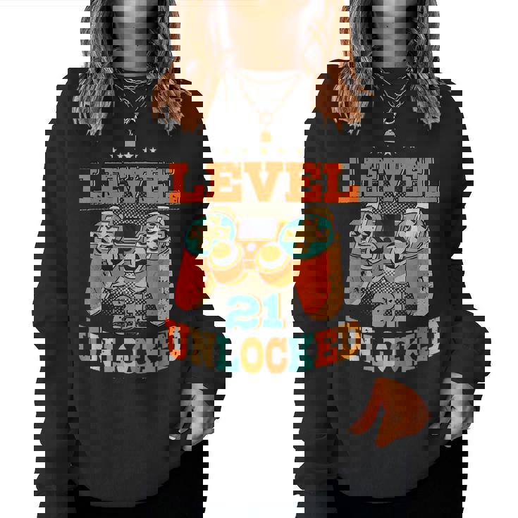 21歳の誕生日プレゼント 21歳 男性と女性、ビデオゲーム 2000年生まれ レディーススウェットシャツ