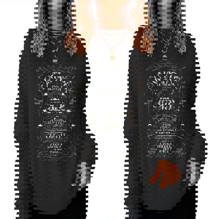 24 歳の誕生日レトロ限定版男性女性ヴィンテージ 2002 レディーススウェットシャツ