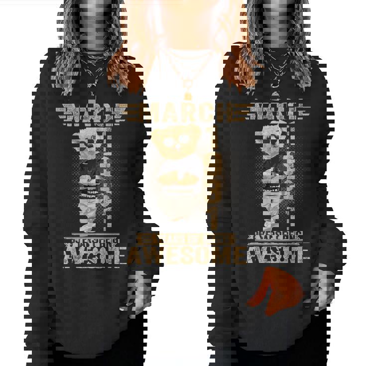 3月95歳の誕生日 男性 女性 1931年 素晴らしいテディベア レディーススウェットシャツ