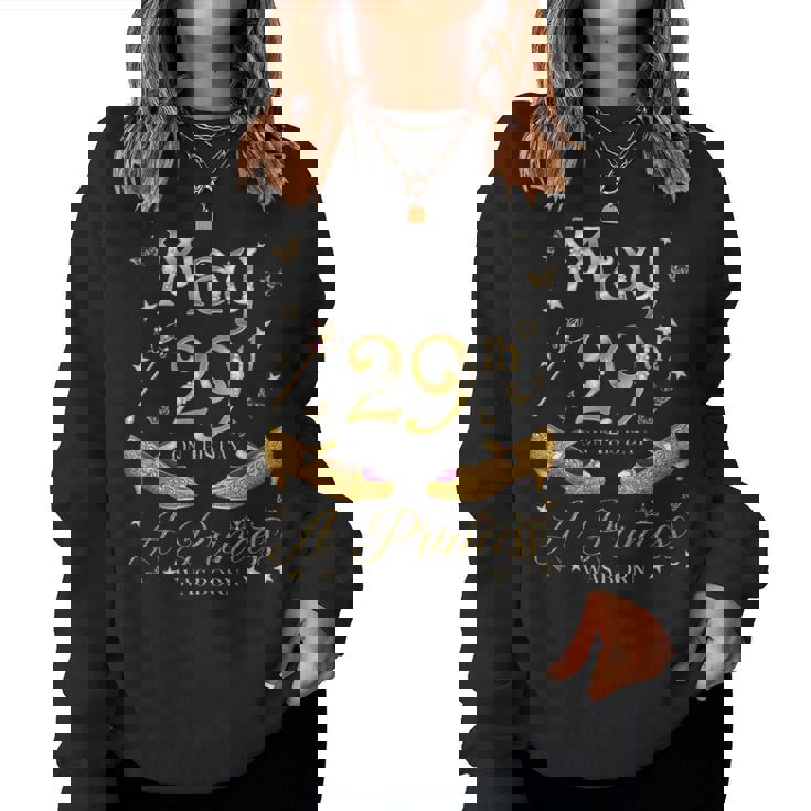 5月29日 プリンセスが生まれた 5月29日 誕生日 女の子 長袖tシャツ レディーススウェットシャツ