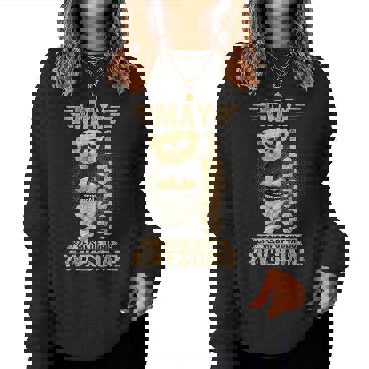 5月87日 誕生日 男性 女性 1939年 素晴らしいテディベア レディーススウェットシャツ