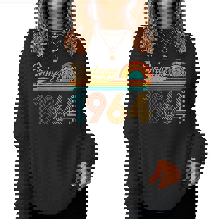 62歳の誕生日プレゼント 62歳 男性 女性 レトロ ヴィンテージ 1964 レディーススウェットシャツ