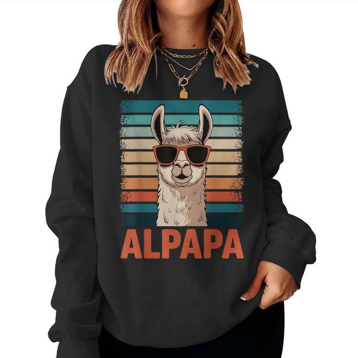Alpapa Alpaca Dad Divertente Llama Regalo Per La Festa Del Women Sweatshirt